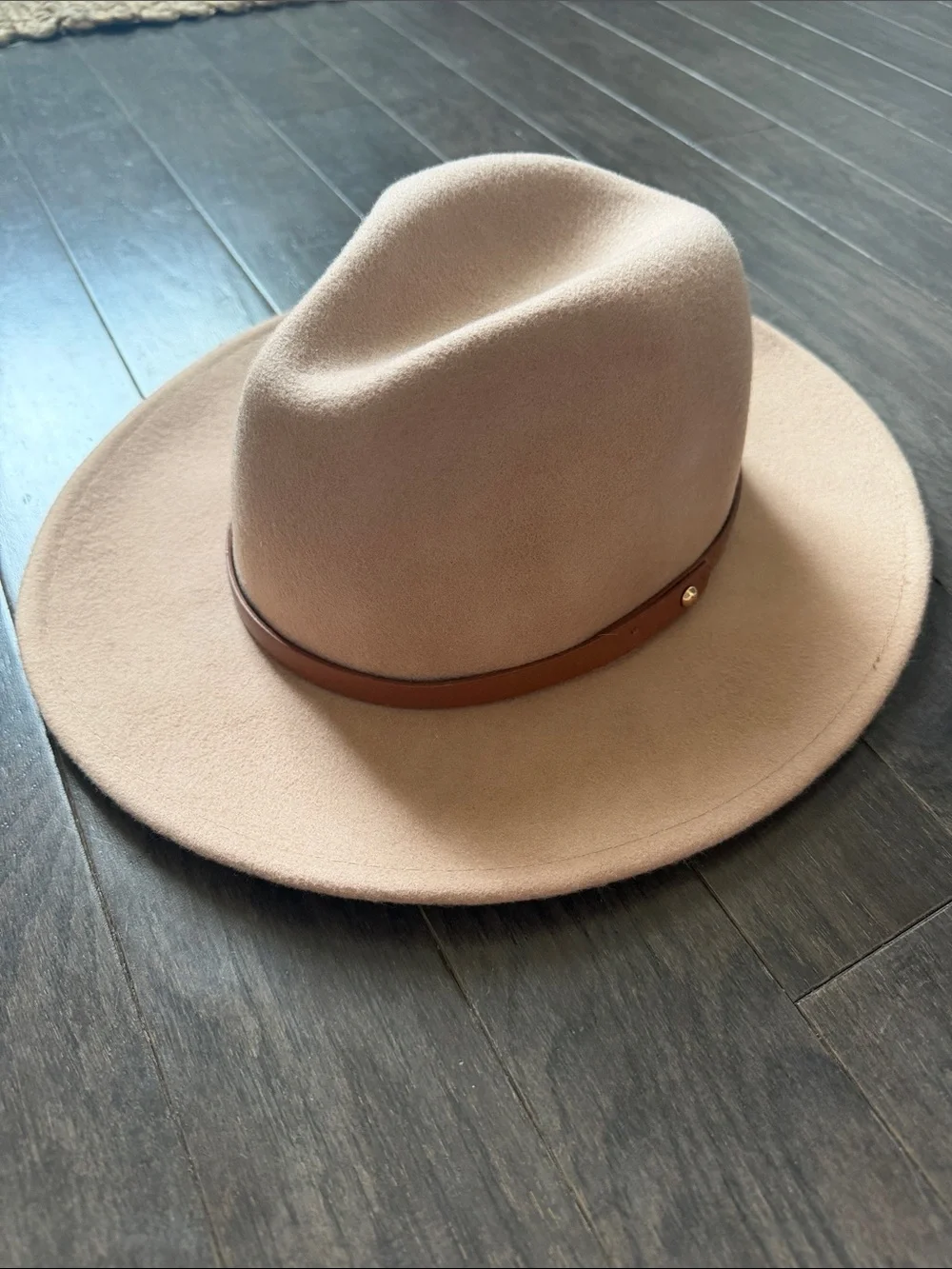 NWT Free People Wythe 100% Wool Leather Band Fedora